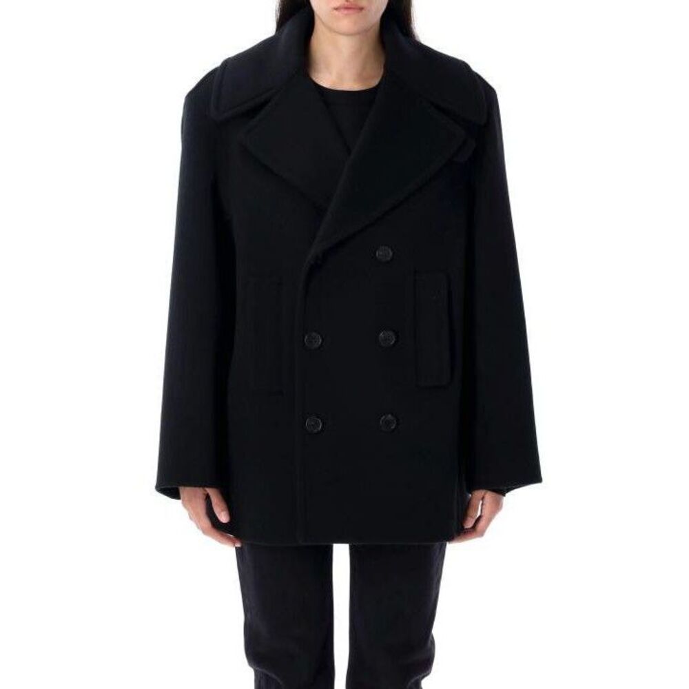 Double Breasted Wool Peacoat